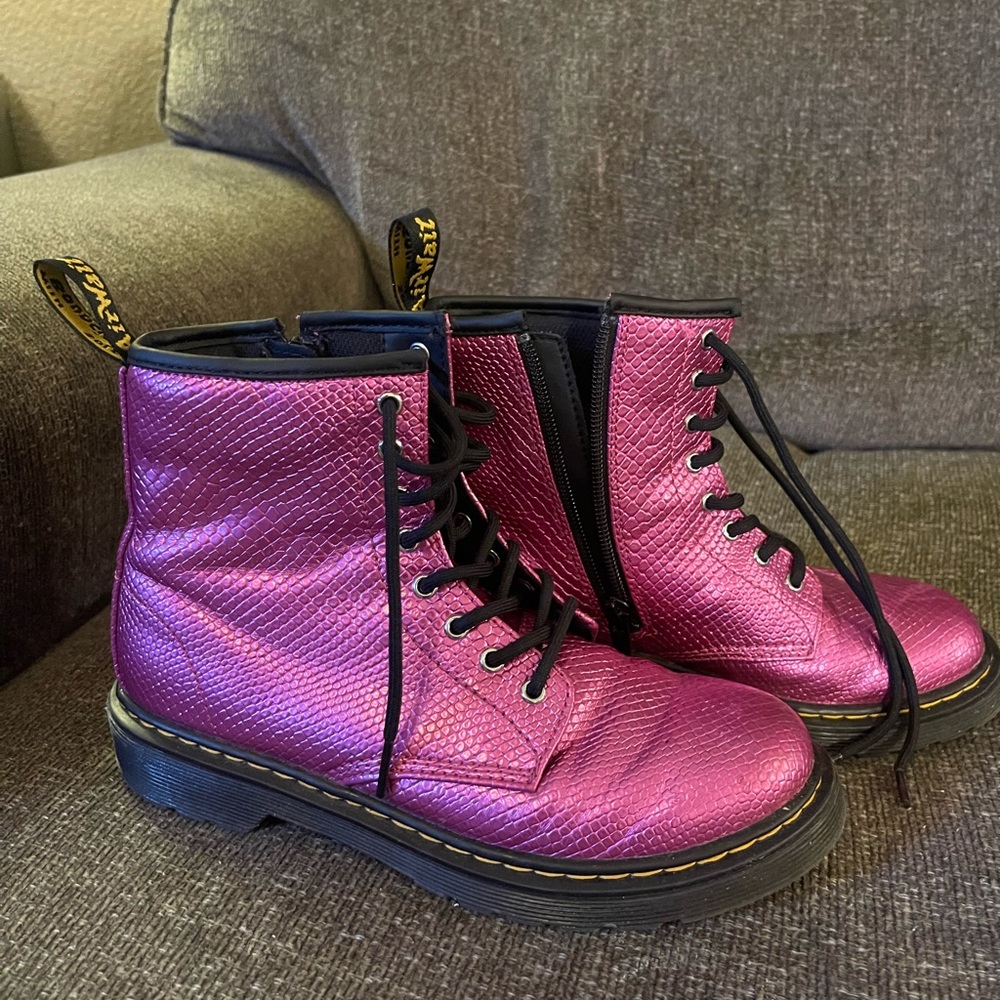 Dr Martens 1460 J Child Reptile Emboss boot EUC